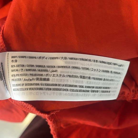 Abercrombie & Fitch geranium red "baby doll" cotton mix dress - Picture 5 of 5